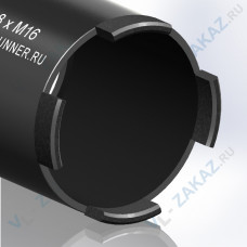 Алмазная коронка "OUTRUNNER" D 68 *TL80*M16*R-Slots*Segment-4* LASER WELDING (ПОД СИСТЕМУ ПЫЛЕУДАЛЕНИЯ)