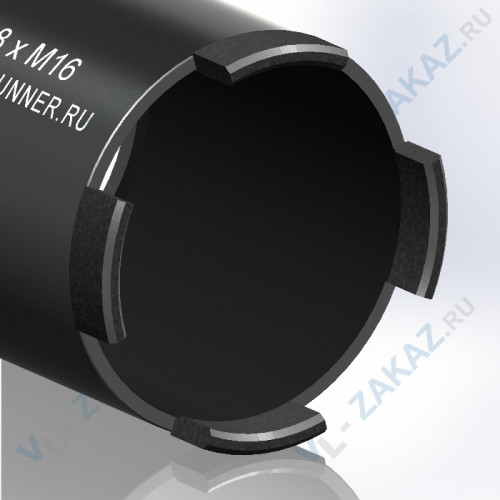 Алмазная коронка "OUTRUNNER" D 68 *TL80*M16*R-Slots*Segment-4* LASER WELDING (ПОД СИСТЕМУ ПЫЛЕУДАЛЕНИЯ)