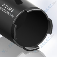 Алмазная коронка "OUTRUNNER" D 72 *TL80*M16*S-Slots*Segment-4* LASER WELDING