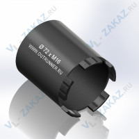 Алмазная коронка "OUTRUNNER" (МИКРОУДАР) D 72 *TL80*M16*R-Slots*Segment-5 TURBO* LASER WELDING (ПОД СИСТЕМУ ПЫЛЕУДАЛЕНИЯ)
