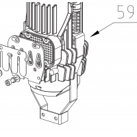 59. Прижимная скоба поршневой группы MD40